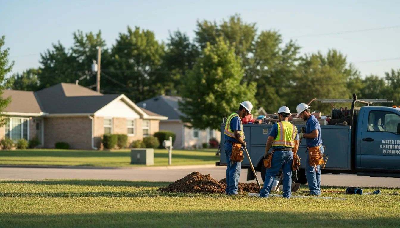 Residential water line and bathroom plumbing service in Glendora, MS